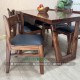 Bộ bàn ăn gỗ me tây 6 ghế bella bọc nệm