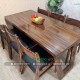 Bộ bàn ăn gỗ me tây 6 ghế bella bọc nệm