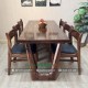 Bộ bàn ăn gỗ me tây 6 ghế bella bọc nệm