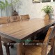 Bộ bàn 6 ghế gỗ me tây tựa xéo 1,6m