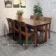 Bộ bàn 6 ghế gỗ me tây tựa xéo 1,6m