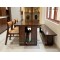 Bộ bàn ăn kết hợp băng ghế màu Walnut