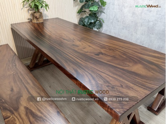 Bộ K3 gỗ me tây nguyên tấm dài 2m