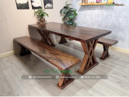 Bộ K3 gỗ me tây nguyên tấm dài 2m