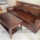 Bộ sofa gỗ me tây chân hộp hiện đại