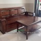 Bộ sofa gỗ me tây chân hộp hiện đại