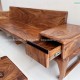 Bộ sofa chân quỳ gỗ me tây nguyên tấm 2,4m