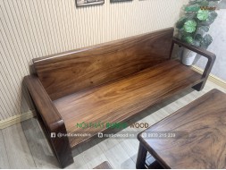 Bộ Sofa Gỗ Me Tây Nguyên Tấm Bọc Nệm
