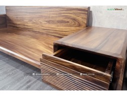 Ghế băng dài sofa chân quỳ gỗ me tây