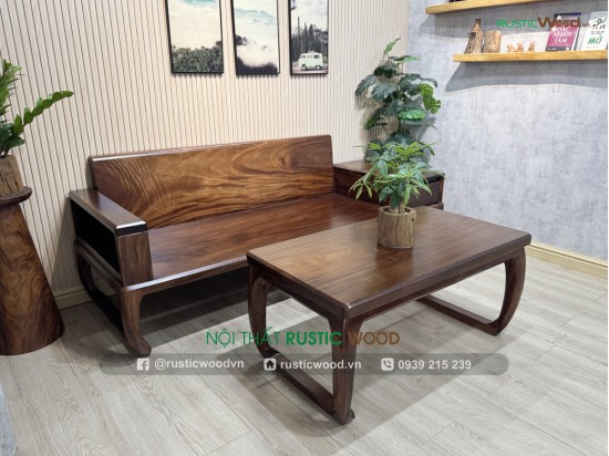 Sofa chân quỳ dài 2,2m + 1 bàn