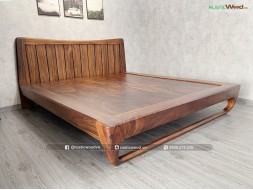 Giường Ngủ Gỗ Me Tây Nguyên Khối Chân Louis