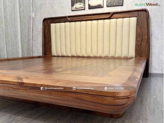Giường Ngủ Master Dáng Bay Gỗ Me Tây