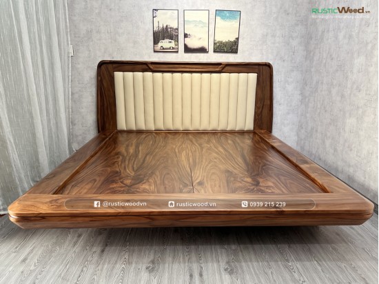 Giường Ngủ Master Dáng Bay Gỗ Me Tây