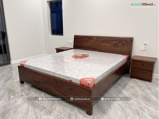 Giường Ngủ Gỗ Tự Nhiên Đơn Giản Giá Rẻ
