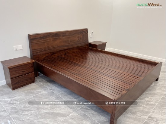 Giường Ngủ Gỗ Tự Nhiên Đơn Giản Giá Rẻ