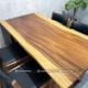 Bộ bàn ăn 4 ghế gỗ me tây nguyên tấm chân gỗ