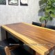 Bộ bàn ăn 4 ghế gỗ me tây nguyên tấm chân gỗ