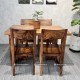 Bộ bàn ăn 4 ghế gỗ tự nhiên nguyên tấm
