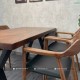 Bộ bàn ăn 4 ghế gỗ me tây nguyên tấm dài 1,4m