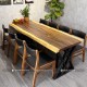 Bộ bàn ăn 8 ghế gỗ me tây nguyên tấm