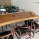 Bộ bàn ăn gỗ tự nhiên nguyên tấm 80x200cm