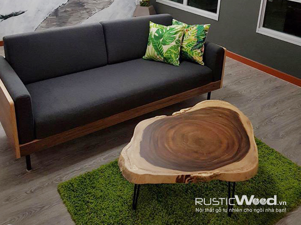 Bàn sofa gỗ me tây 70x90x7cm - Rustic Wood | Rustic Wood