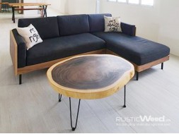 Bàn sofa gỗ me tây 90x80x7cm