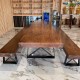 Bộ bàn K3 gỗ me tây nguyên khối 100x400cm