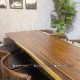Bộ bàn ăn 8 ghế gỗ nguyên tấm tự nhiên dài 2,1m