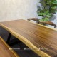 Bộ bàn ăn gỗ nguyên tấm 1,6m kết hợp băng ghế dài