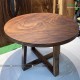 Bộ bàn tròn gỗ me tây nguyên khối + 6 ghế