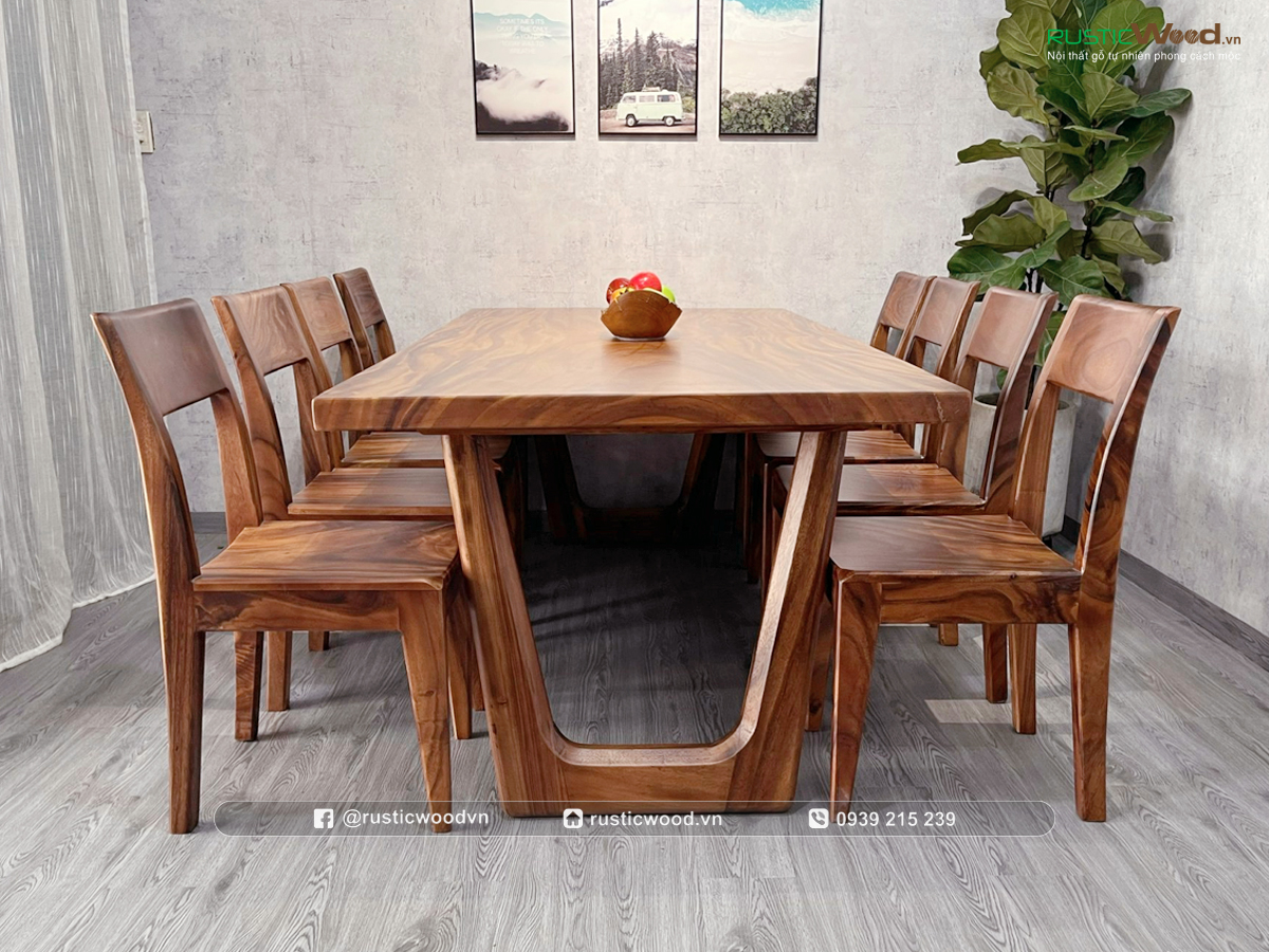 Bộ sưu tập bàn ăn gỗ tự nhiên nguyên tấm sang trọng và đẳng cấp cho căn nhà của bạn